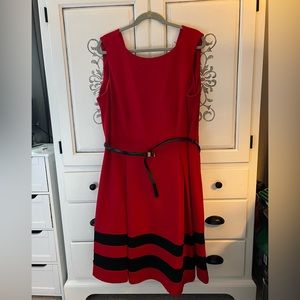 Calvin Klein Red/Black Dress